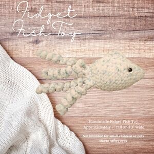 Handmade Cream Fidget Fish Toy